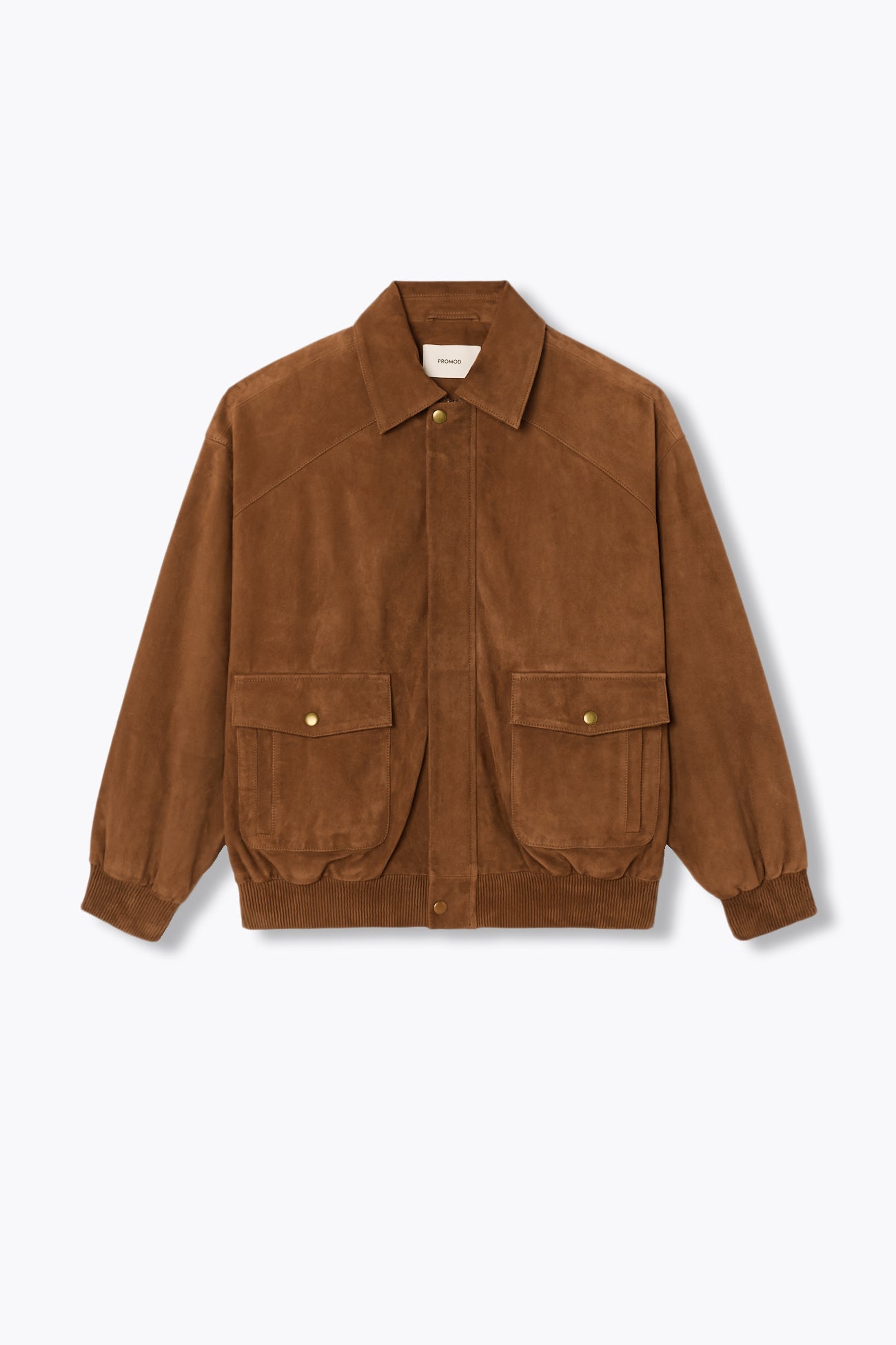 Blouson aviateur en cuir suédé - Marron 40